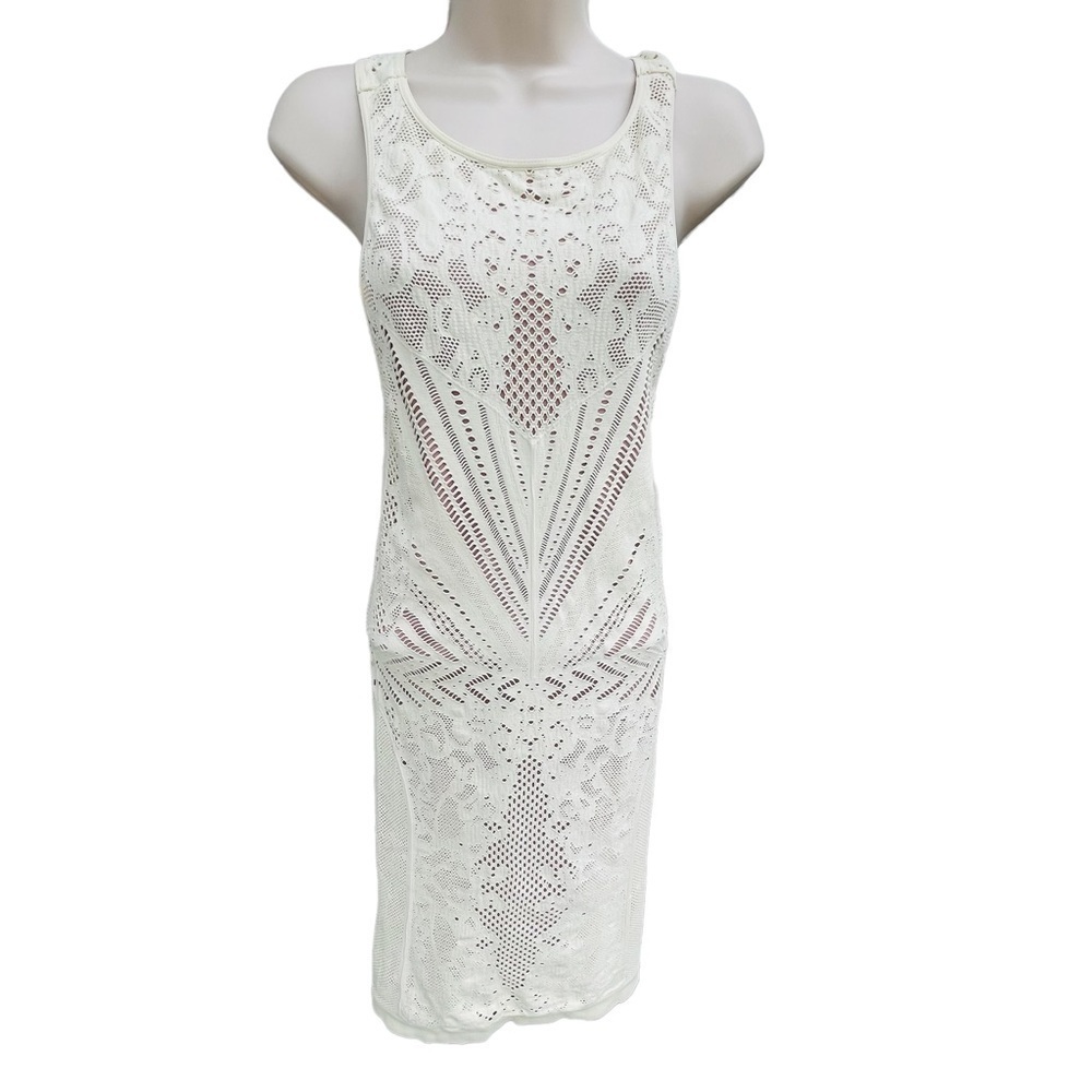 Nwt INTIMATELY FREE PEOPLE Lace Ivory Nude Body-con Mini size medium large 8883 - Picture 4 of 11